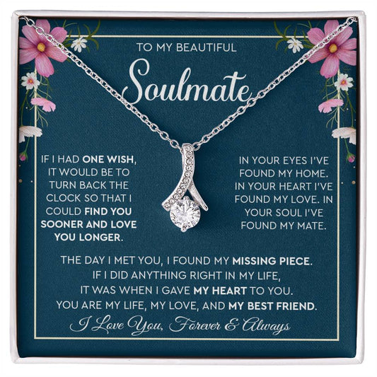 To My Beautiful Soulmate | I Love You, Forever & Always - Alluring Beauty necklace